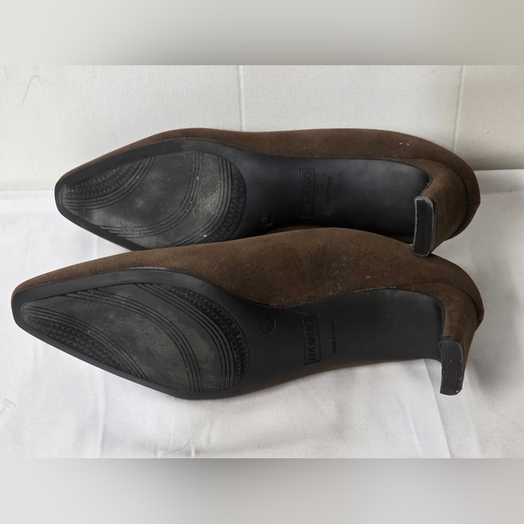 Andiamo Womens Size 11 Brown Suede Mules New Without Tags - Picture 4 of 7